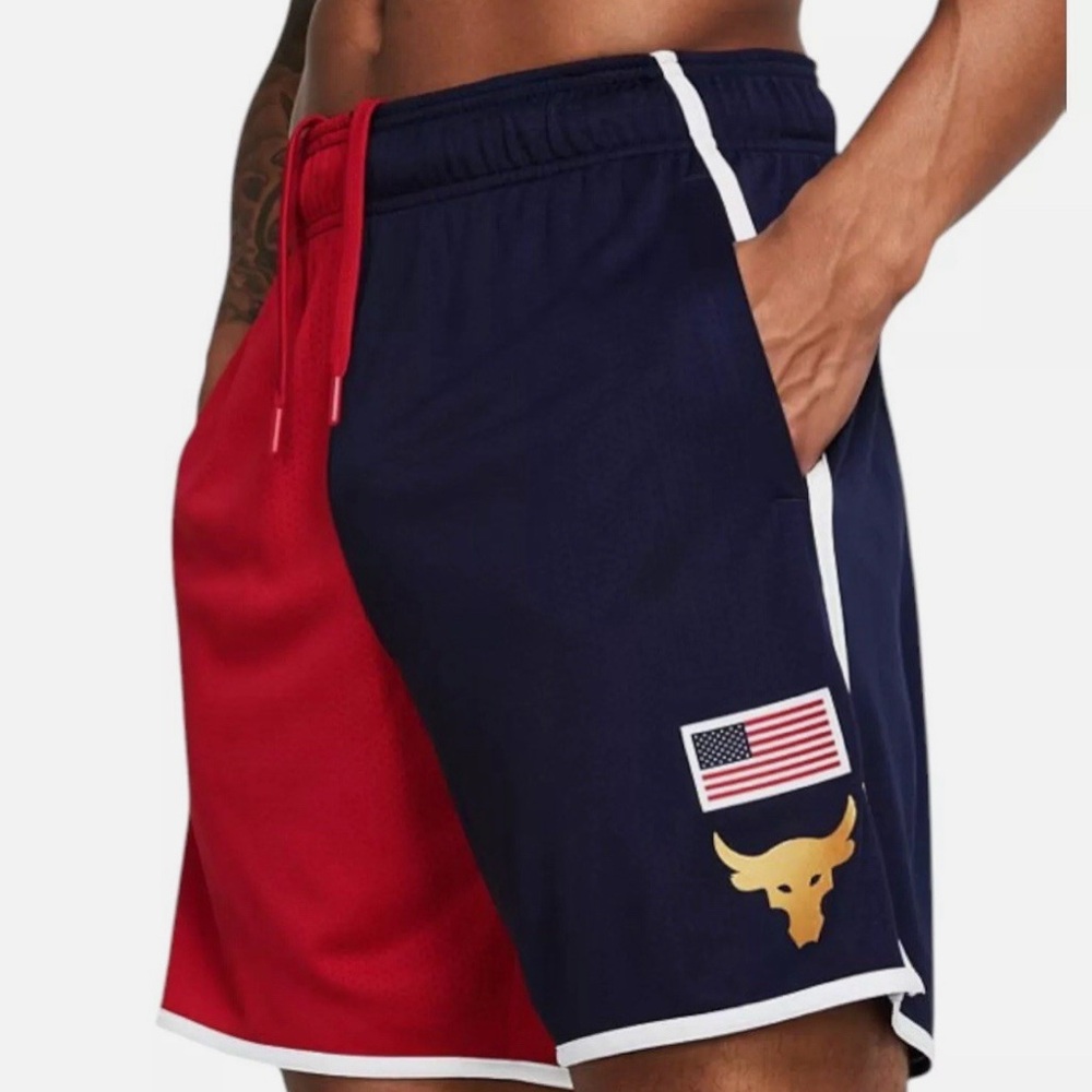 Project Rock Men’s USA workout shorts from Under Armour NWT